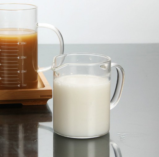 350ml/500ml/1000ml Kitchen High Temperature Resistant Glass Mug With White Measurements Glass Cup