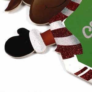 Brown elk <span class=keywords><strong>Santa</strong></span> <span class=keywords><strong>stop</strong></span> <span class=keywords><strong>here</strong></span> octagonal wooden playground Gae sign decoration Garden - Product Image 2