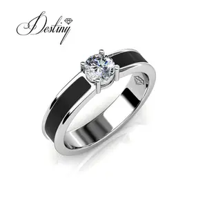 Destiny jewellery china wholesale Rox fashion diamond ring jewelry 18k gold plated with High Quality crystals DR0317