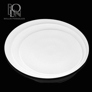 Hotel popular tamaño diferente comida <span class=keywords><strong>occidental</strong></span> plato grano redondo porcelana plato llano - Product Image 1
