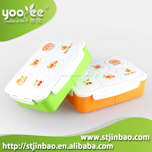 Haute qualité <span class=keywords><strong>3</strong></span> compartiment boîte à Lunch <span class=keywords><strong>Bento</strong></span> boîte cuillère en plastique contenant - Product Image 1