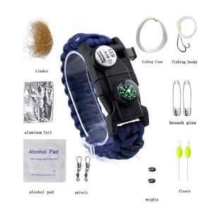 Outdoor Camping Wandern Klettern Notfall Multifunktions Überleben Paracord Überlebens armband