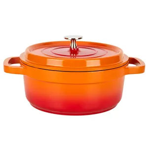 Groothandel Goedkope Non Stick Hot Pot Gegoten Aluminium Ronde Braadpan Met Deksel Inductie En Gas