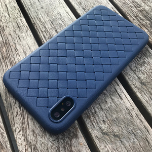 Tissé en cuir motif tpu mince pour <span class=keywords><strong>iPhone</strong></span> X/<span class=keywords><strong>10</strong></span> Cas - Product Image 4