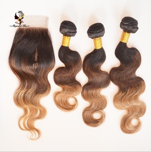 Dropship # 1B 4 27สีปิดด้านหน้าลูกไม้สวิสสามโทนสีออมเบรผมคนราคาถูก - Product Image 5
