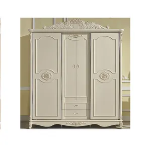 Porte de salon blanche style français, de garde-robe pour chambre à coucher, prix direct d'usine
