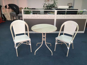 Açık Bahçe Mobilyaları Bistro Setleri Fransız Bistro Masa ve 4 Sandalye - Product Image 2