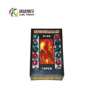 S185 1.5 "Spiderman Professional And Consumer Artillery Balls Assorted 1.3G UN0335 From Liuyang Global Fireworks