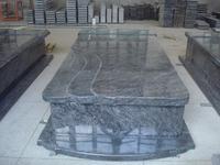 Meilleures ventes de monuments de pierre tombale en granit de haute qualité Différents types de bordures Design moderne Tombe en marbre Option de pierre commémorative