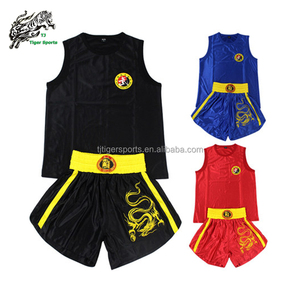 Tenue d'entraînement Sanda en gros à prix abordable – Vêtements de sport en satin polyester extensible, respirant et léger pour les arts martiaux et la lutte - Product Image 2