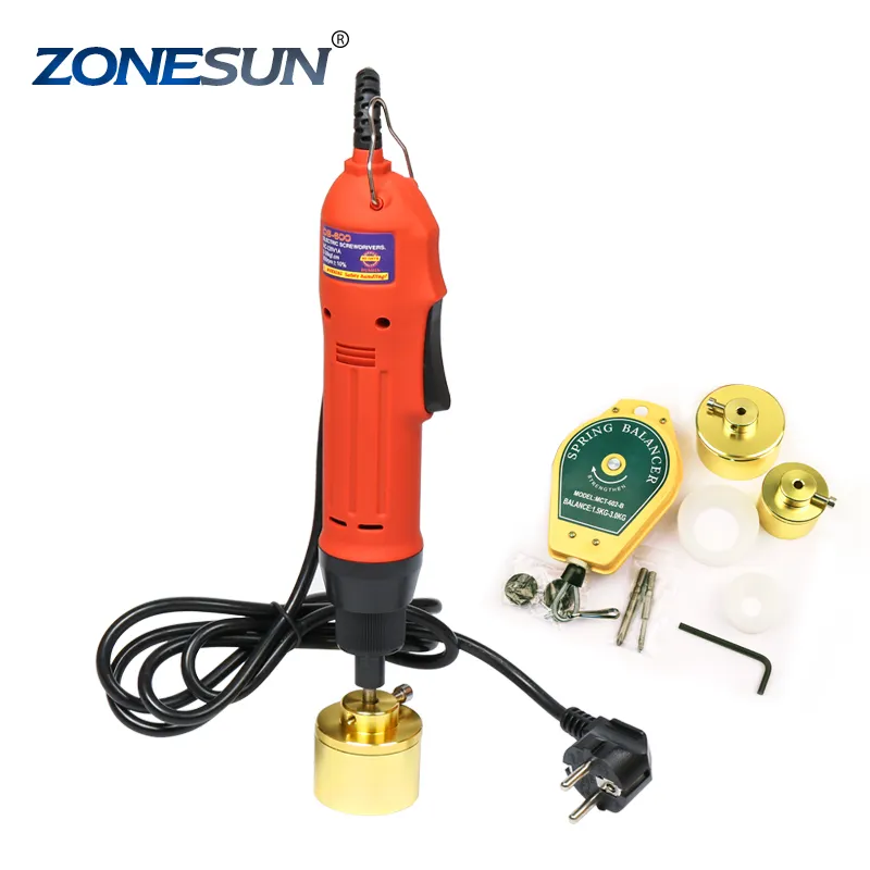 ZONESUN ZS-XG600 портативная автоматическая машина для укупорки электрических бутылок машина для завинчивания крышек электрическая машина для запечатывания крышек