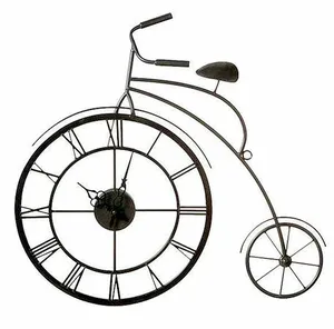 Bicycle Vintage Industrial Metal wanduhr für home dekoration