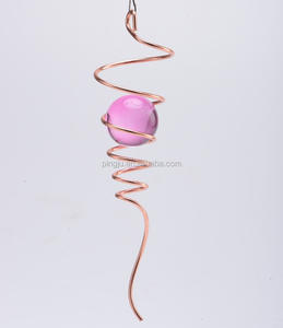 3D Koperen Spiraal staart-Roze bal voor opknoping <span class=keywords><strong>wind</strong></span> spinner - Product Image 1
