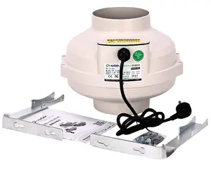 HAVC plastik hız kontrol 4 "6" 8 "10" 12 "inç banyo hidroponik Radon egzoz ac ec santrifüj inline kanal fanı