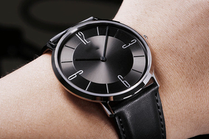 No legged steel rounded flat glass watch - Product Image 2