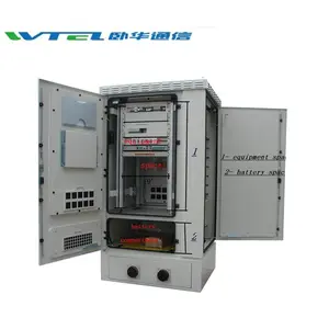 W-TEL MSAN Outdoor Telecom Cabinet With Air Conditioner and Rectifier And Environment Monitoring System