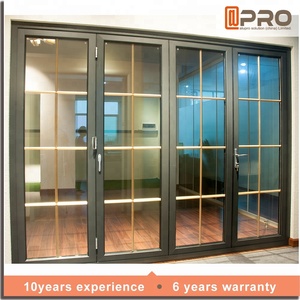 Puerta Plegable de Aluminio con Marco de Vidrio Acordeón, Estilo Nuevo, Comercial, para Exteriores, Impermeable, Insonorizada y con Aislamiento Térmico - Product Image 4