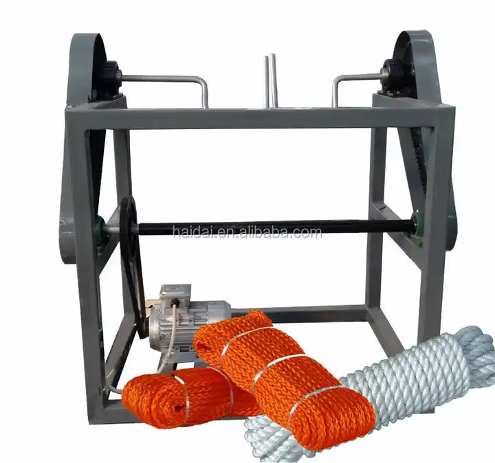 Semi-automatic plastic rope hanking machine