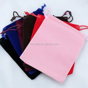 Custom made ขนาด/โลโก้ Drawstring ถุงกำมะหยี่สำหรับโปรโมชั่น