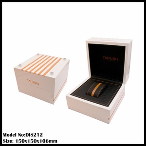 luxury men's 2026 leather pattern metal plate <b>stitching</b> <b>watch</b> box - Product Image 1