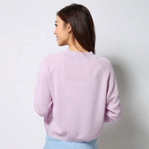Personalizada de fábrica de estilo occidental de estilo corto damas cuello redondo de manga larga suéter de invierno <span class=keywords><strong>abrigo</strong></span> - Product Image 3