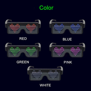 GFLAI Wholesale New <strong>Party</strong> Favor USB Rechargeable Light up Eyeglasses LED Display <strong>Glasses</strong> - Product Image 4