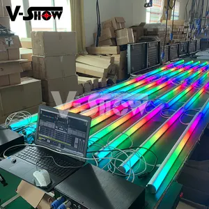 16 adet denetleyici ile led duvar yıkayıcı ışık lineer bar RGB 40xSMD5050 led piksel tüp dmx sahne aydınlatma