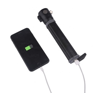 Wason Chuyên Nghiệp Hợp Kim Nhôm Đa Chức Năng Có Thể Sạc Lại Công Cụ Đèn Pin Khẩn Cấp Năng Lượng Mặt Trời Torch Ánh Sáng Với Dao Và Búa - Product Image 6