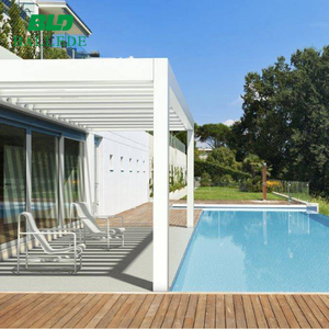 Système de toit ouvrant et de fermeture de pergola manuel à manivelle, résistant à la pluie - Product Image 6