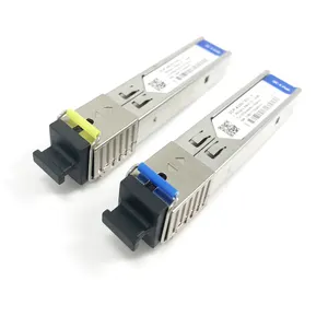 Yüksek kaliteli 1.25G BIDI 20 km SMF SC/LC konektörü 1310nm TX/1550nm RX düşük maliyetli Fiber optik Alıcı Verici sfp 1.25g