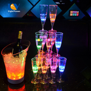In Stock Amazon OEM Custom Plastic Flashing Glowing Light Up Drinking Glass Led Cups For Beer/Wine/Cocktail