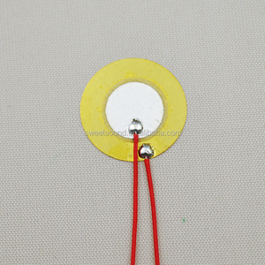 Disco de Cristal Piezoelétrico 14mm 10kHz Elemento Buzzer <span class=keywords><strong>Piezo</strong></span> com Fios - Product Image 2