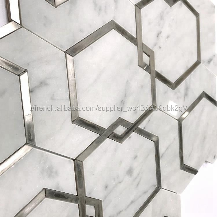 Décoratif en métal mosaïque dosseret de carreaux jet d'eau sol de mosaïque