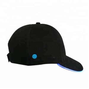 Led Light Hats Wholesale Custom Led Light 6 Panel Baseball Hat Fashion Glowing Flash Led Hat