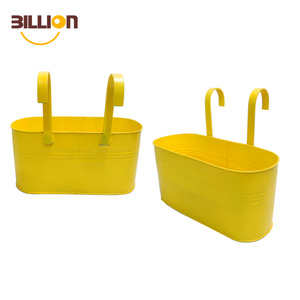 Colorido hierro maceta balcón jardín maceta plantadores <span class=keywords><strong>colgantes</strong></span>, cubos de <span class=keywords><strong>flores</strong></span> de metal - Product Image 3