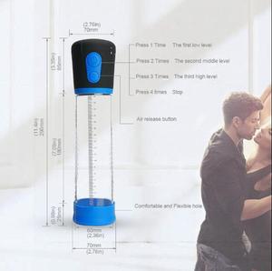 Sıcak satış su geçirmez adam için yetişkin oyuncaklar Penis büyütme mastürbasyon pompası vakum Penis Extender pompa güçlü ereksiyon için - Product Image 3