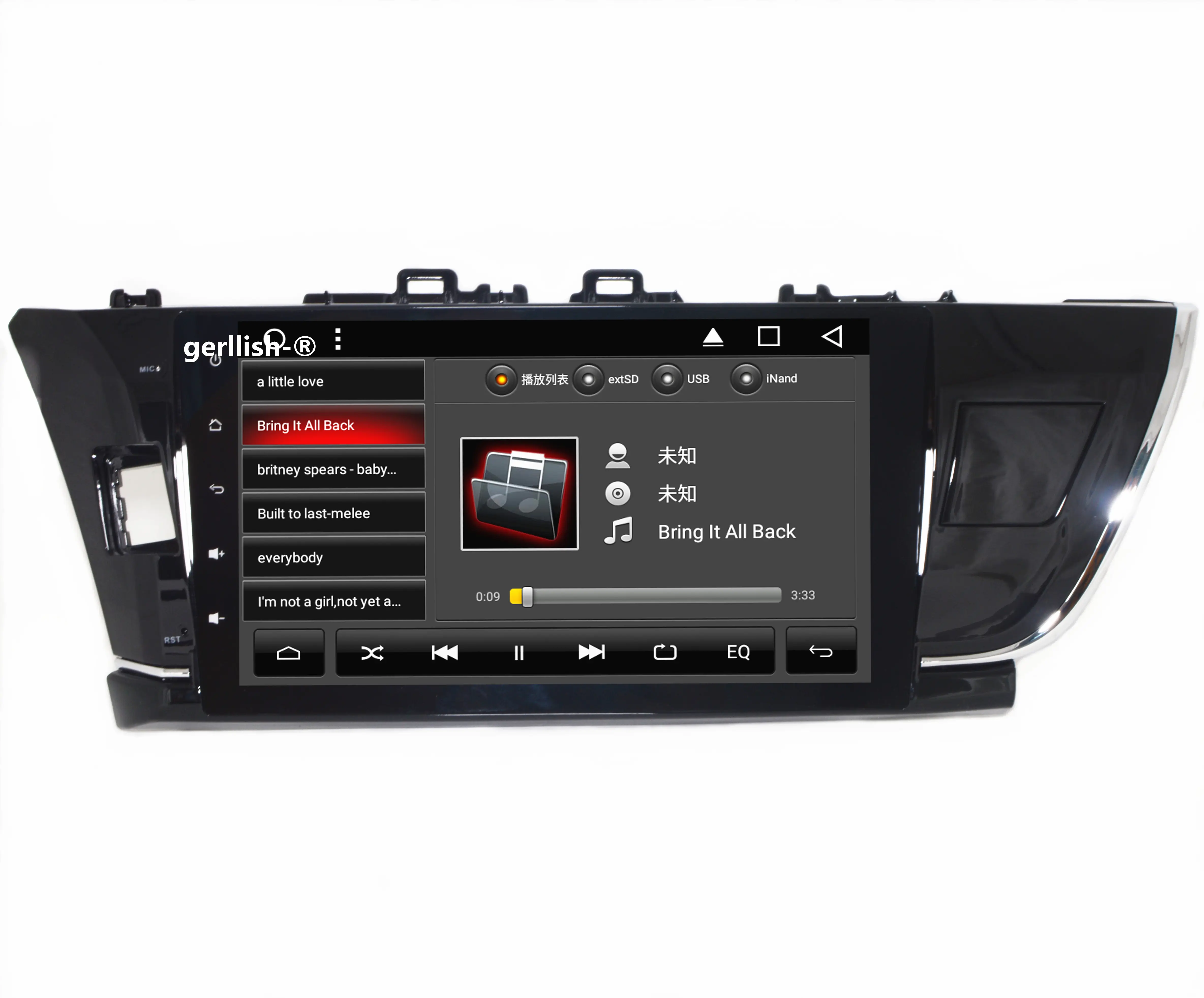 10.1 inç android araç dvd oynatıcı oynatıcı toyota corolla 2014 2015 2016 Altis radyo stereo gps navigasyon