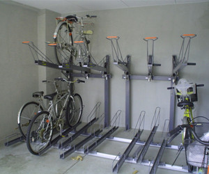 Porte-vélos en acier à deux étages, porte-vélos à deux niveaux - Product Image 2
