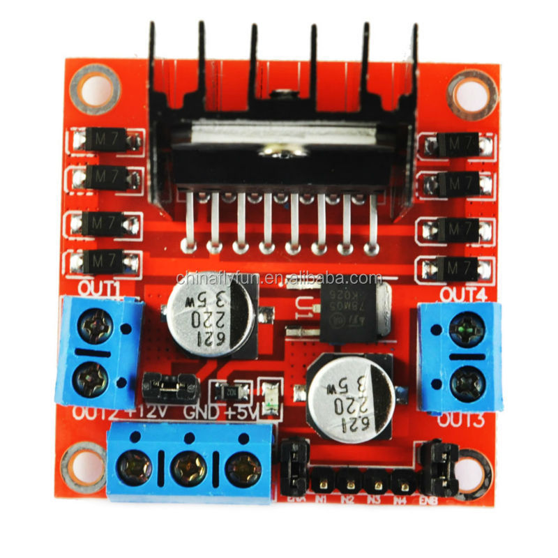 L298N Motor Driver Controller Board – Dual H-Bridge DC/Stepper Module, 5V-35V, 2A, For Arduino, Smart Cars, Robotics (4-Pack)