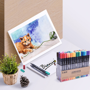 <span class=keywords><strong>Marca</strong></span> STA, rotuladores de Arte de doble punta, 24 colores, tinta permanente de alta calidad, rotuladores de gran venta para escribir en papel - Product Image 2