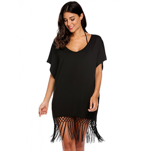 도매 사용자 정의 여성 쉬폰 비치웨어 인쇄 커버 업 카프탄 - Product Image 4