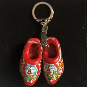 Rojo de madera de zapato llavero holandés de clave de la cadena con logotipo personalizado de regalo - Product Image 6