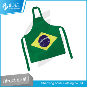 Venta caliente de la buena calidad Brasil bandera de la manera desgin delantal - Product Image 1