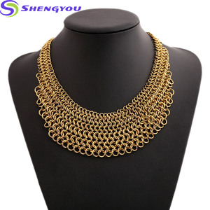 <span class=keywords><strong>Collar</strong></span> <span class=keywords><strong>de</strong></span> Gargantilla <span class=keywords><strong>de</strong></span> Aleación Multicapa con Cadena <span class=keywords><strong>de</strong></span> Oro, Joyería India al por Mayor - Product Image 2