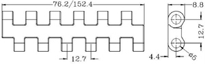 Bande conductrice modulaire en plastique, 5 axes, H1270 - Product Image 4