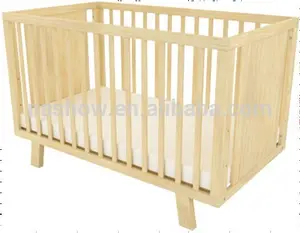 Cubby wooden convertible sleeping nursery baby cot bed