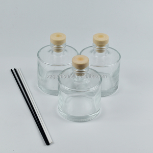 Chất lượng cao rõ ràng rỗng 200ml Vòng sậy khuếch tán chai thủy tinh với nút chai - Product Image 4