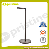 Porte-papier toilette moderne minimaliste autoportant en acier inoxydable, design circulaire, pour salle de bain, sans perçage requis