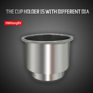 HWHongRV Porte-gobelet double taille en acier inoxydable avec porte-gobelet <span class=keywords><strong>de</strong></span> <span class=keywords><strong>vidange</strong></span> Marine & RV pour support <span class=keywords><strong>de</strong></span> table ou console - Product Image 4