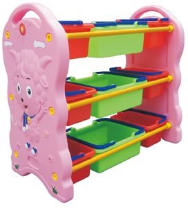 Estante de almacenamiento de plástico multifuncional para niños, estante de pared de <span class=keywords><strong>cubo</strong></span> colorido, muebles para escuela y jardín de infantes, armarios para kidsQX-205F - Product Image 4